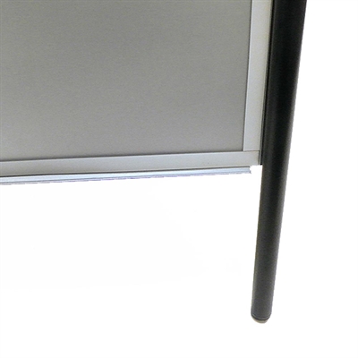 Expo Ellipse Kundenstopper mit Logo schild - 50x70 cm - Schwarz