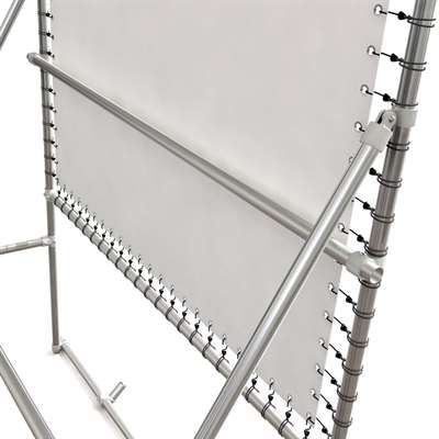 Banner Tube High Stand, freistehender Rahmen aus Aluminiumrohr 0,3 mm / Ø 48 mm - 150 x 100 cm