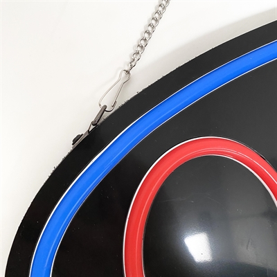 OPEN LED Schild, schwarz, rot und blau