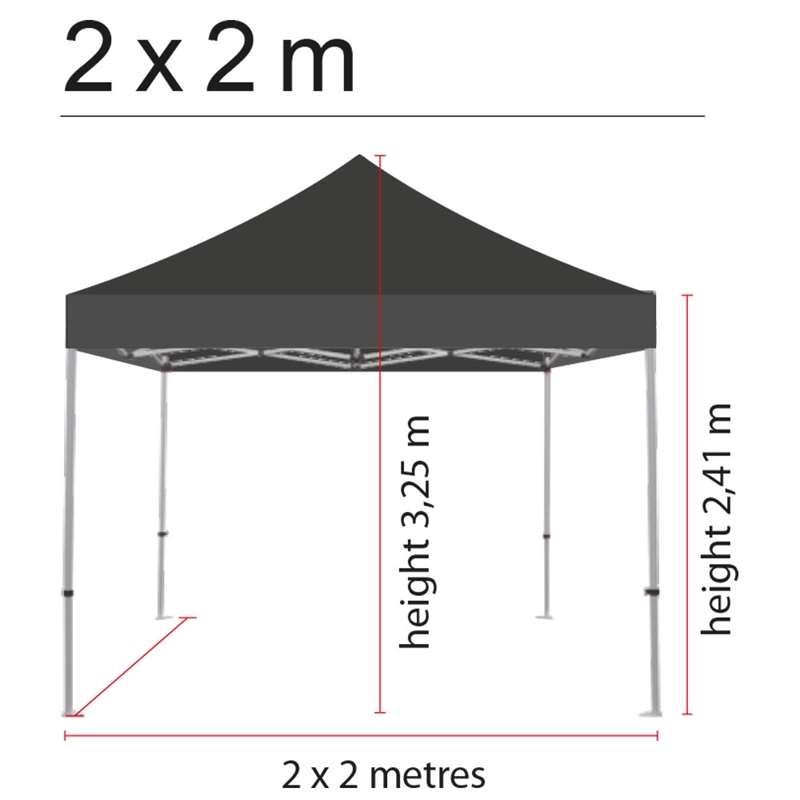 hochwertiger 2x2-Meter-Eventpavillon