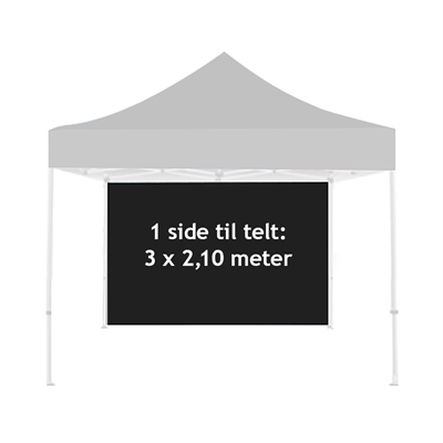 Seite für Eventzelt Lux 3 x 3 m, schwarz