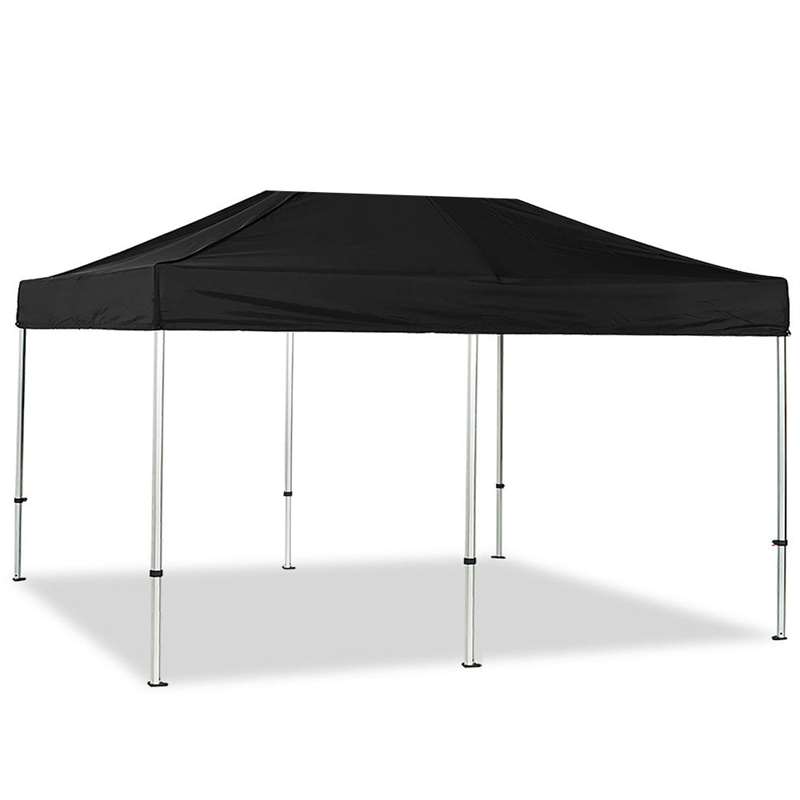Eventzelt Lux, 3 x 6 m, Alu/Silber mit schwarzem Dach