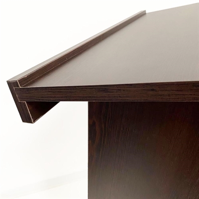 Wood Podium, talerstol i sort træ med med 4 hjul