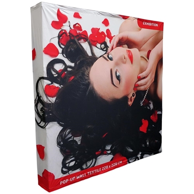 Pop-up-Wand Textilmodell 3x3 inkl. Banner und Druck