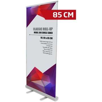 Classic Roll-up, einseitig, 85 x 200 cm – Silber