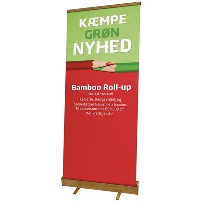 Bambus Roll-up, einseitig, 85 x 200 cm, mit Banner und druck