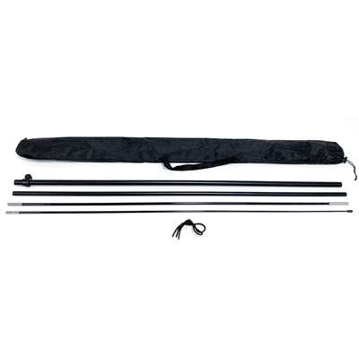 Beachflag, Outdoor-Bow, Large schwarzes Stangensytem