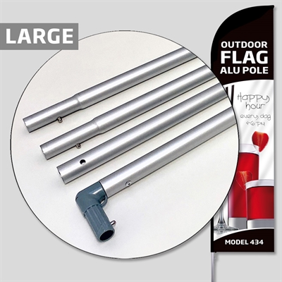 Beachflag, Outdoor-Bow, Large, Aluminiumstange (ohne Fuß und Flagge)