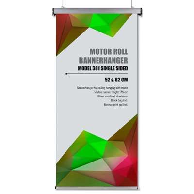 Motorrolle Roll-Up einseitig, Kassette, silber