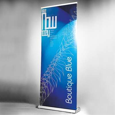 Expo Roll-up-Kassette, silber, einseitig