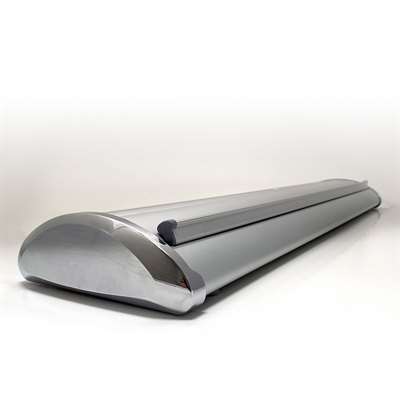 Expo Roll-up-Kassette, silber, einseitig