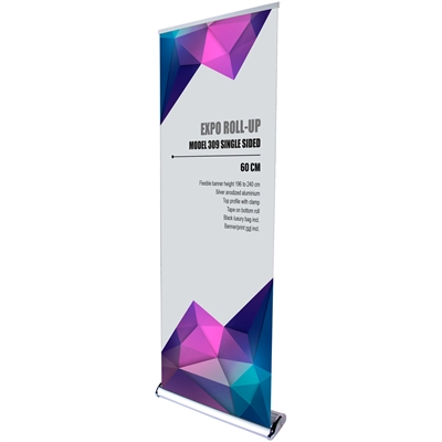 Expo Roll-up-Kassette, silber, einseitig