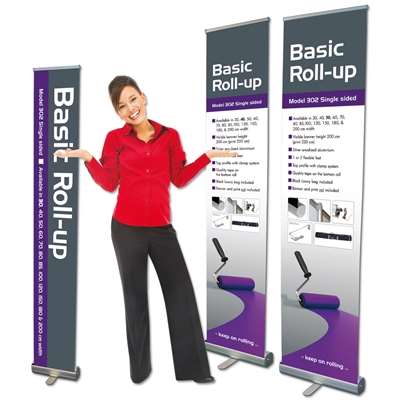Basic Roll-Up einseitig Kassette Basic – Silber