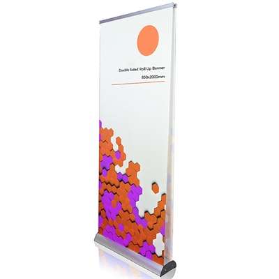 Stylish Roll-up, doppelseitig, Kassette, silber, 85 x 200 cm