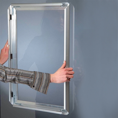 Fenster-Alu-Klapprahmen doppelseitig - 32 mm - Silber