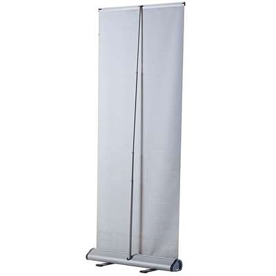 Flex Roll-up-Kassette, silber, einseitig, inkl. Tasche