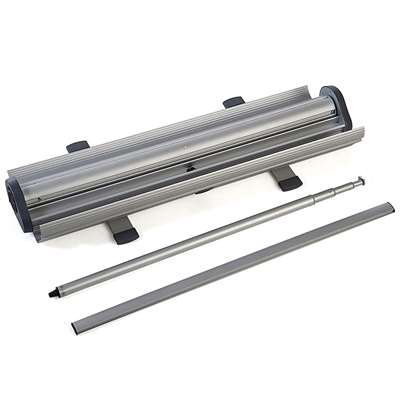 Flex Roll-up-Kassette, silber, einseitig, inkl. Tasche