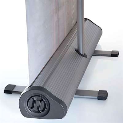 Flex Roll-up-Kassette, silber, einseitig, inkl. Tasche