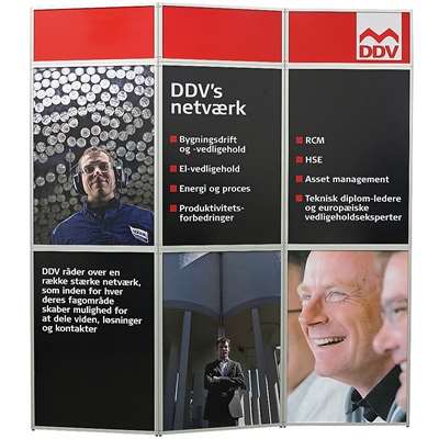 Expo-Wall Messewand 3-teilig, 219 x 239 cm