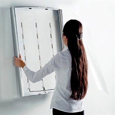 LED-Konvex-Leuchtrahmen einseitig