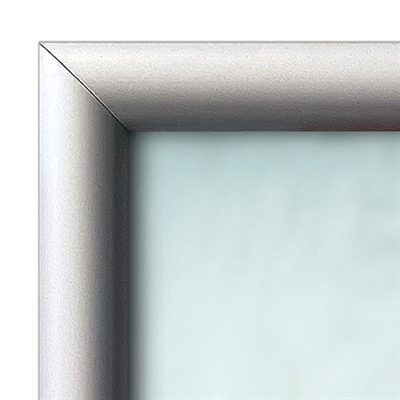 Klapprahmen mit 25mm starkem Aluminium-Sicherheitsrahmenprofil, silber