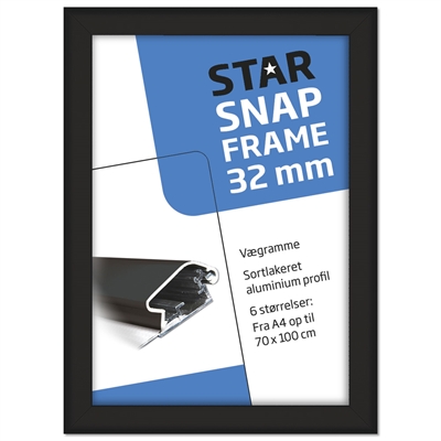 Alu Klapprahmen 32 mm Profil schwarz