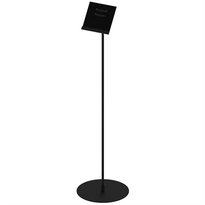 Design Stand, Bodenschild mit 50 Grad Winkelhalter, vertikaler A4-Acrylhalter, schwarz