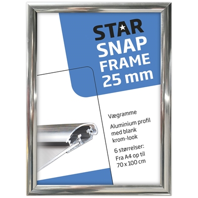 Klapprahmen 25 mm Profil – Chrom
