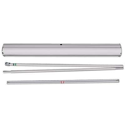 Euro-Roll-up-Kassette, einseitig, 85 x 220 cm – Silber