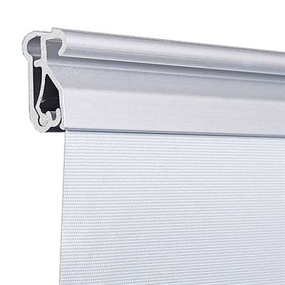 Euro-Roll-up-Kassette, einseitig, 85 x 220 cm – Silber