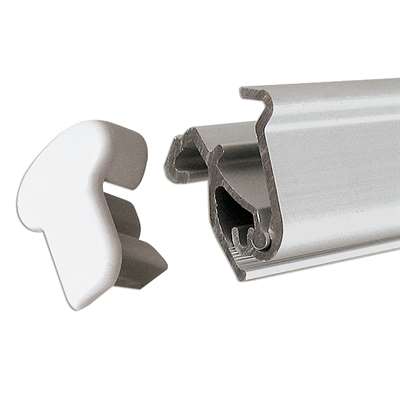 Euro-Roll-up-Kassette, einseitig, 85 x 220 cm – Silber