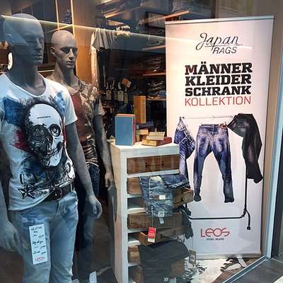 Euro-Roll-up-Kassette, einseitig, 85 x 220 cm – Silber