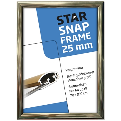 Klapprahmen 25 mm Gold glänzend
