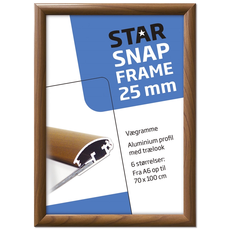 Klapprahmen 25 mm Profil - Holzoptik