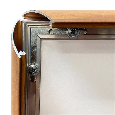 Klapprahmen 25 mm Profil - Holzoptik