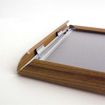 Alu-Klapprahmen in Holzoptik, 25 mm Profil, 50 x 70 cm