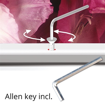 Alu-Klapprahmen abschließbar mit 32 mm Profil