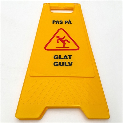Warnschild mit dänischem Text