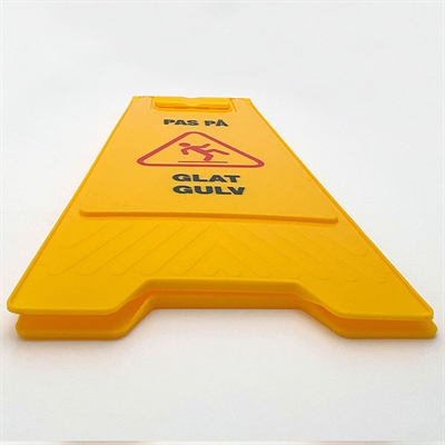 Warnschild mit dänischem Text