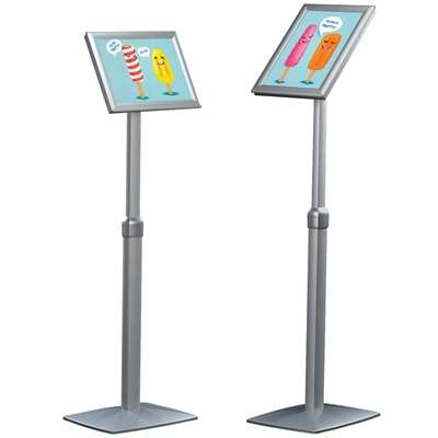 Flex Infoständer verstellbar silber