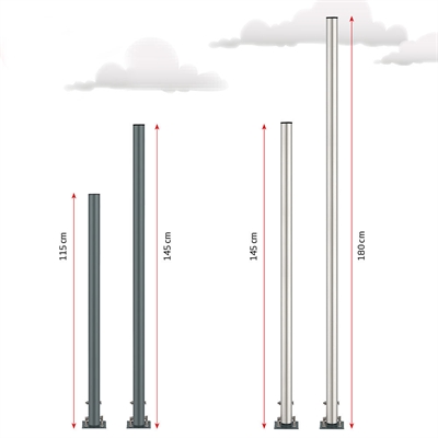 Pole Stand Ø 5 cm Grau