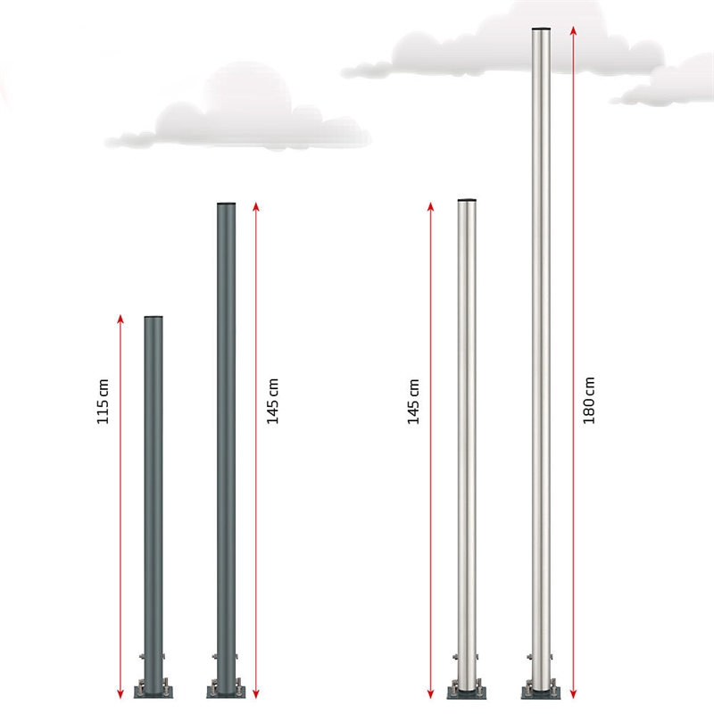 Pole Stand Ø 5 cm Grau