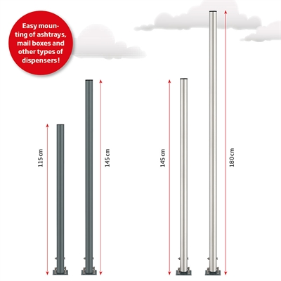 Pole Stand – 145 cm – Grau