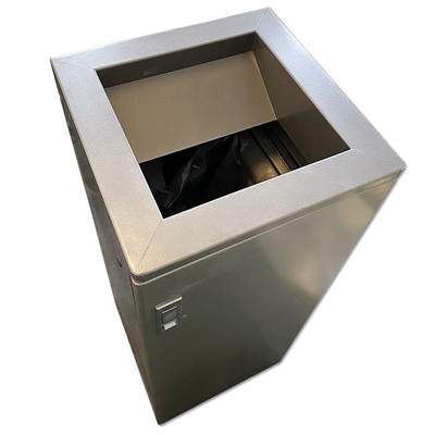 Quadratischer Abfallbehälter – 50 l – Grau