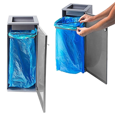 Quadratischer Abfallbehälter – 50 l – Grau