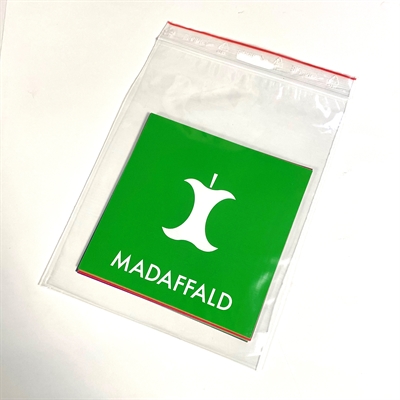 Etiketten mit Symbole und Text in dänisch für Müllsortierung