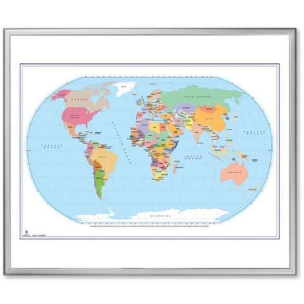 Whiteboard mit Weltkarte – 123 x 103 cm