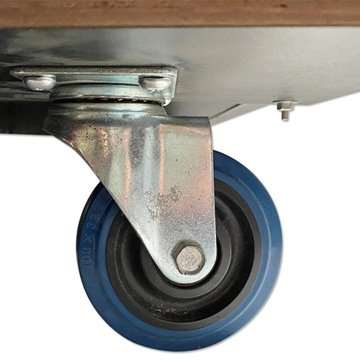Räder mit Bremse. Transportkoffer