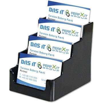 Multi-Visitenkartenhalter X4 – Schwarz