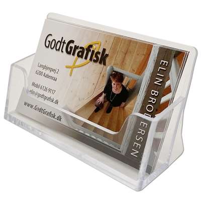 Visitenkartenhalter, horizontal, transparent